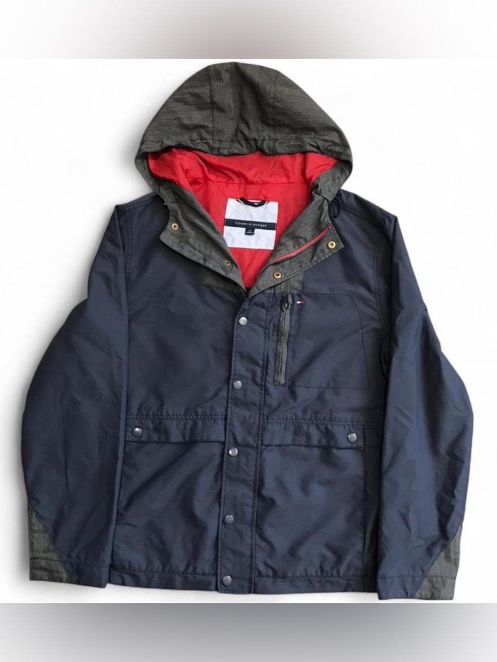 Tommy Hilfiger Hooded Lightweight Jacket | Size Large